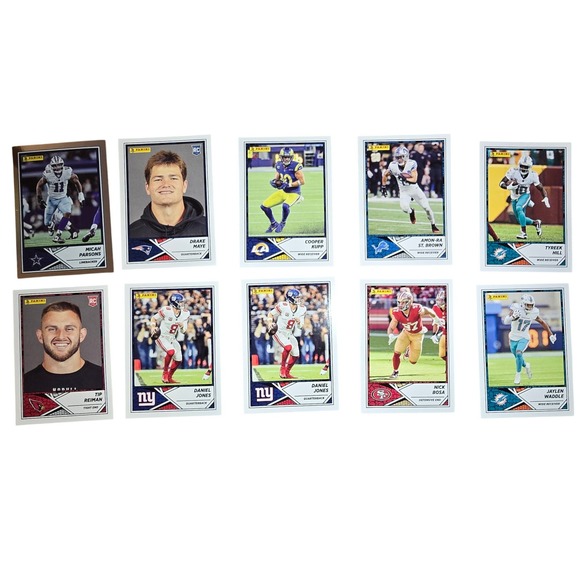 10 Panini NFL Football Card Lot Drake Maye RC Tip Reiman RC Micah Parsons Bosa